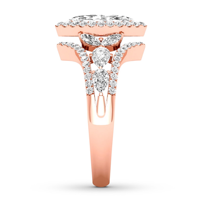 Diamond Engagement Ring 1-3/8 ct tw Marquise 14K Rose Gold