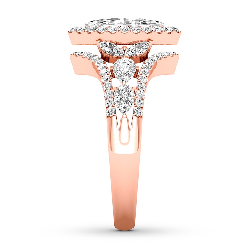 Main Image 3 of Diamond Engagement Ring 1-3/8 ct tw Marquise 14K Rose Gold
