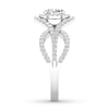 Thumbnail Image 2 of Diamond Engagement Ring 1 ct tw Oval/Round 14K White Gold