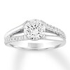 Thumbnail Image 0 of Diamond Engagement Ring 1-5/8 ct tw Round 14K White Gold