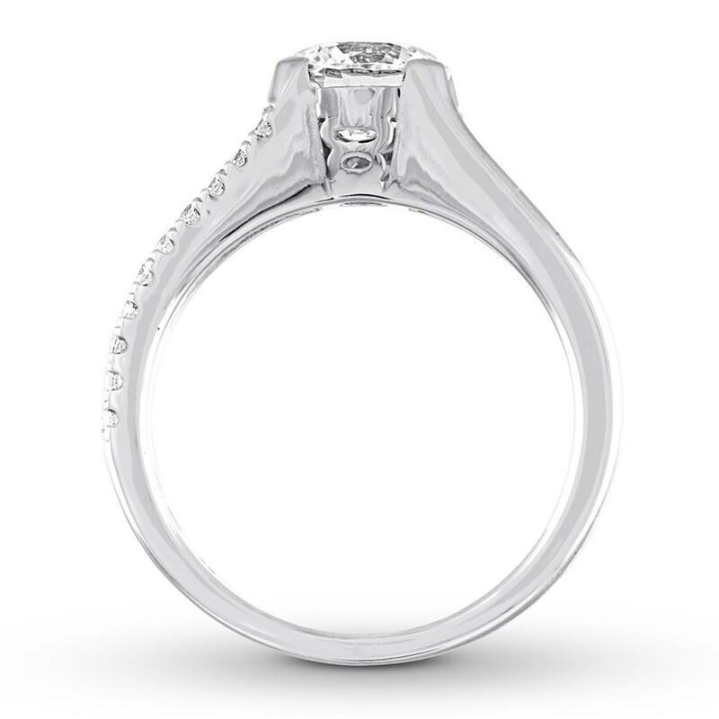 Diamond Engagement Ring 1-5/8 ct tw Round 14K White Gold