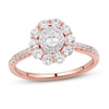 Thumbnail Image 0 of Diamond Engagement Ring 1 ct tw Round/Oval 14K Rose Gold