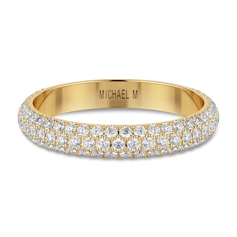 Main Image 4 of Michael M Wedding Band 1/2 ct tw diamonds 18K Yellow Gold