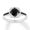 Thumbnail Image 1 of Black Diamond Engagement Ring 1 carat tw 14K White Gold