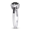 Thumbnail Image 1 of Black Diamond Engagement Ring 1 carat tw 14K White Gold