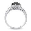 Thumbnail Image 2 of Black Diamond Engagement Ring 1 carat tw 14K White Gold