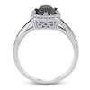 Thumbnail Image 3 of Black Diamond Engagement Ring 1 carat tw 14K White Gold