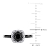 Thumbnail Image 4 of Black Diamond Engagement Ring 1 carat tw 14K White Gold