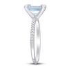 Thumbnail Image 2 of Aquamarine Engagement Ring 1/10 ct tw Diamonds 14K White Gold