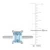 Thumbnail Image 3 of Aquamarine Engagement Ring 1/10 ct tw Diamonds 14K White Gold