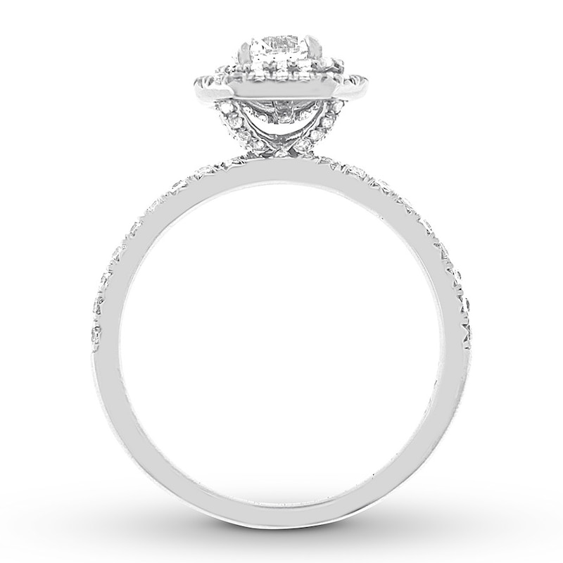 Diamond Engagement Ring 7/8 ct tw Round 14K White Gold