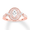 Thumbnail Image 0 of Diamond Engagement Ring 7/8 carat tw Oval 14K Rose Gold