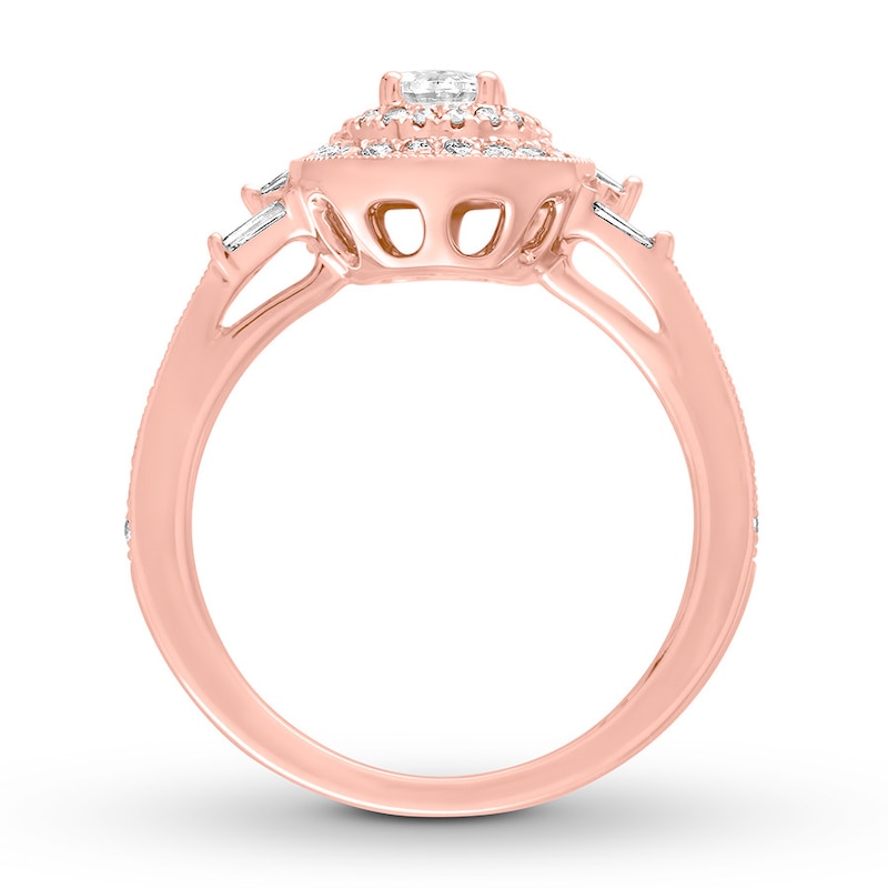 Main Image 2 of Diamond Engagement Ring 7/8 carat tw Oval 14K Rose Gold