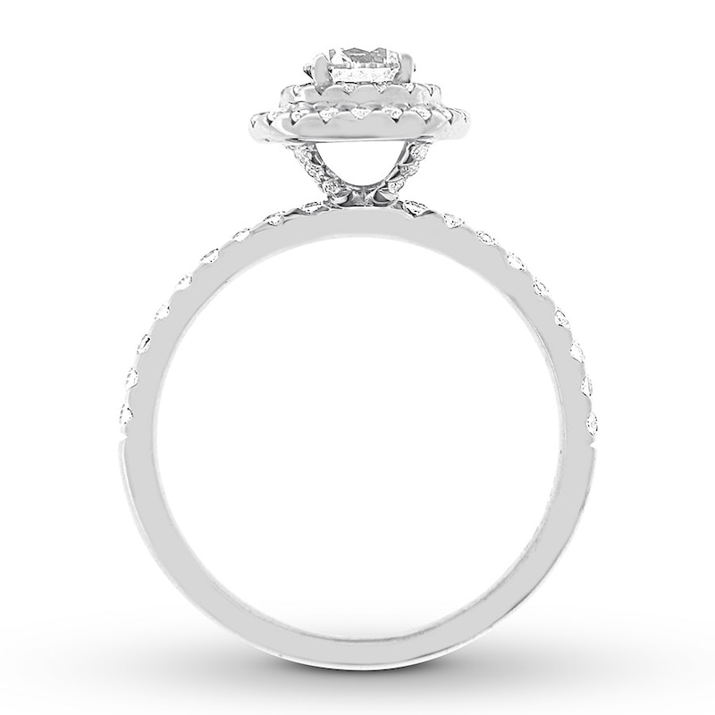 Diamond Engagement Ring 7/8 carat tw Round 14K White Gold
