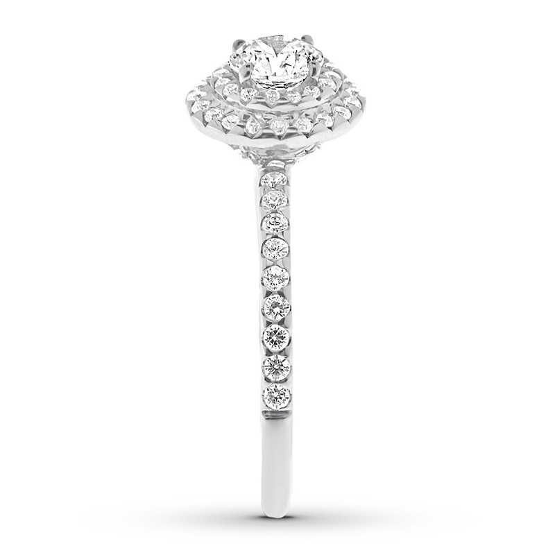 Diamond Engagement Ring 7/8 carat tw Round 14K White Gold