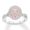 Thumbnail Image 0 of Diamond Engagement Ring 7/8 ct tw Round 14K Two-Tone Gold