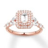 Thumbnail Image 0 of Diamond Engagement Ring 1-1/2 ct tw Emerald-cut 14K Rose Gold