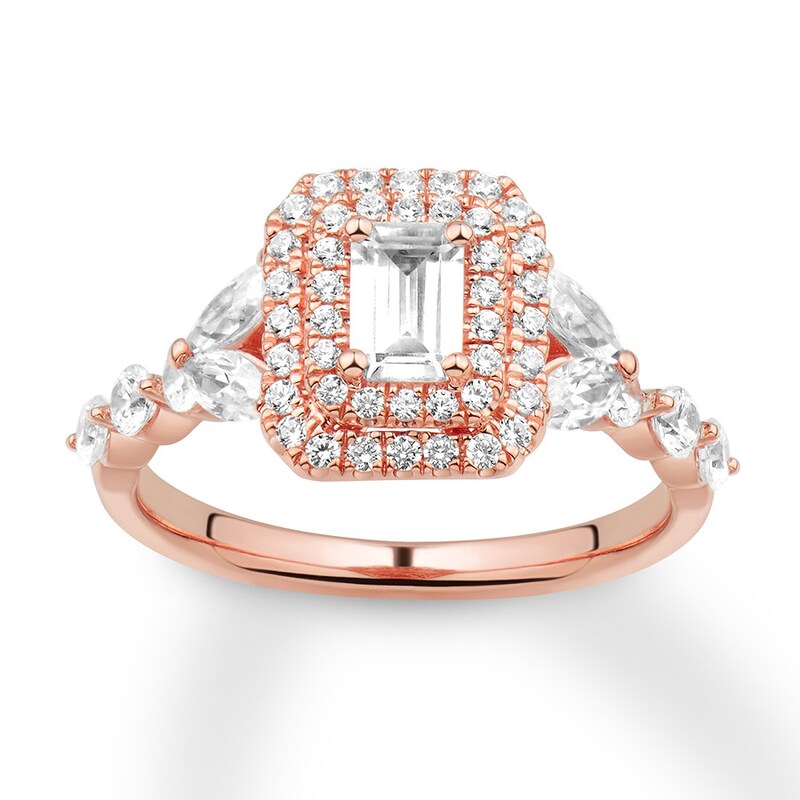 Diamond Engagement Ring 1-1/2 ct tw Emerald-cut 14K Rose Gold | Jared