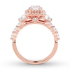 Thumbnail Image 1 of Diamond Engagement Ring 1-1/2 ct tw Emerald-cut 14K Rose Gold