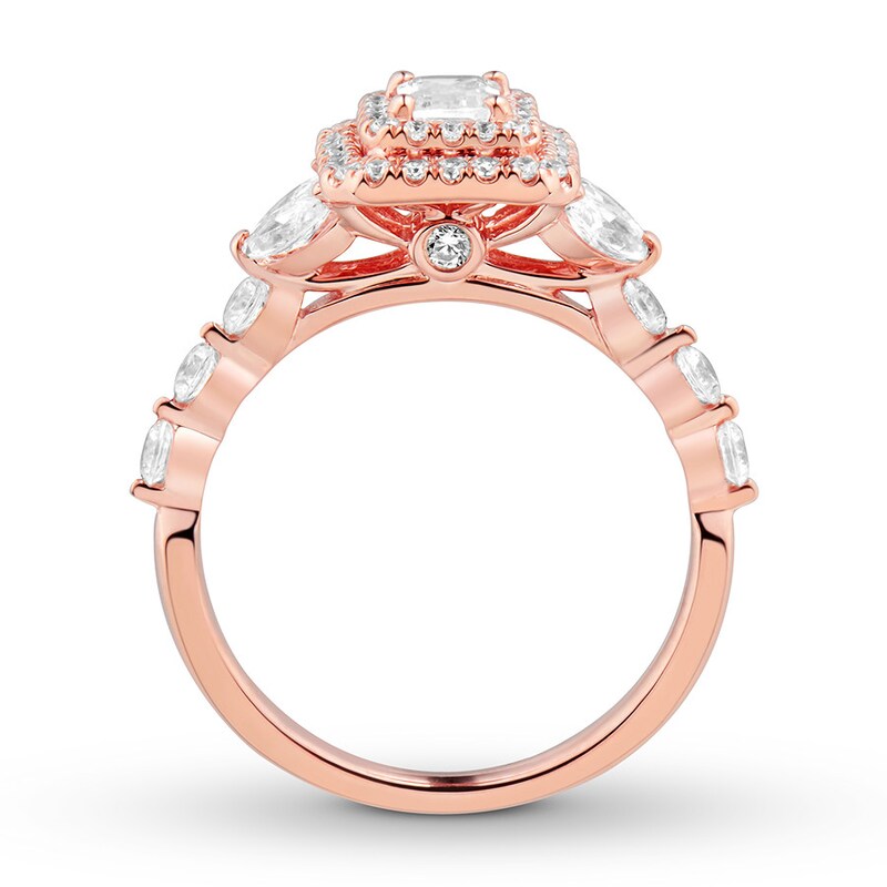 Diamond Engagement Ring 1-1/2 ct tw Emerald-cut 14K Rose Gold | Jared