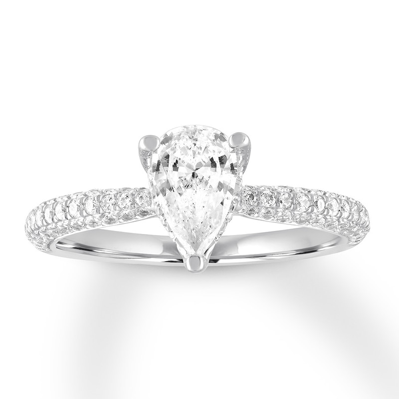 Diamond Engagement Ring 1-1/2 ct tw Pear-shaped 14K White Gold