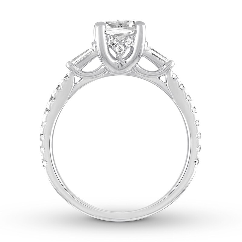 Diamond Engagement Ring 1-1/4 ct tw Cushion-cut 14K White Gold