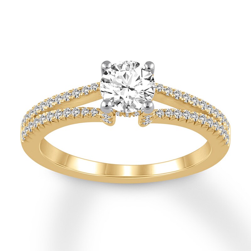 Main Image 1 of Diamond Engagement Ring 7/8 carat tw Round 14K Yellow Gold