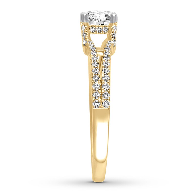 Main Image 3 of Diamond Engagement Ring 7/8 carat tw Round 14K Yellow Gold