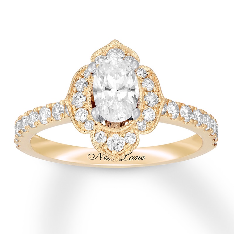 Neil Lane Bridal Set 1-1/4 ct tw Oval-cut 14K Yellow Gold