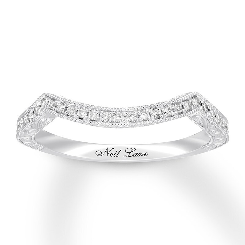 Main Image 1 of Neil Lane Wedding Band 1/8 carat tw Diamonds 14K White Gold