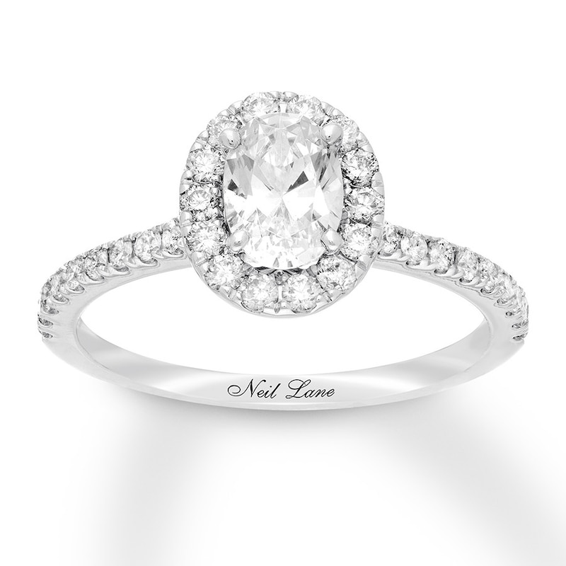 Neil Lane Engagement Ring 1-1/2 ct wt Diamonds 14K White Gold with 360