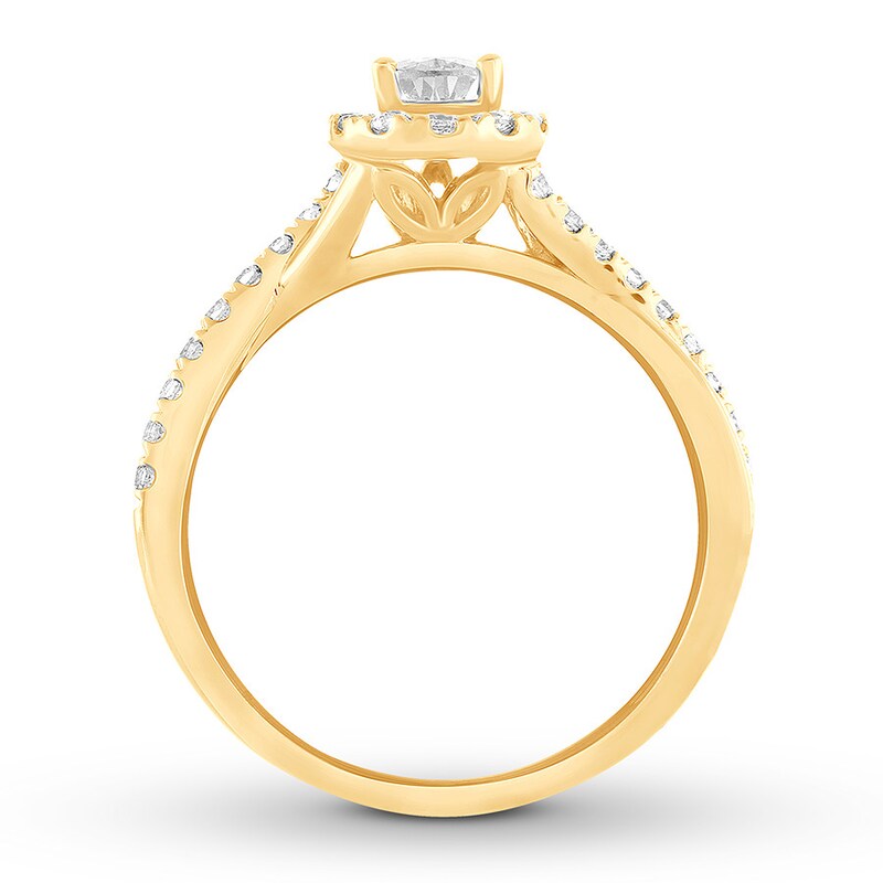 Diamond Engagement Ring 7/8 carat tw Pear-Shaped 14K Gold