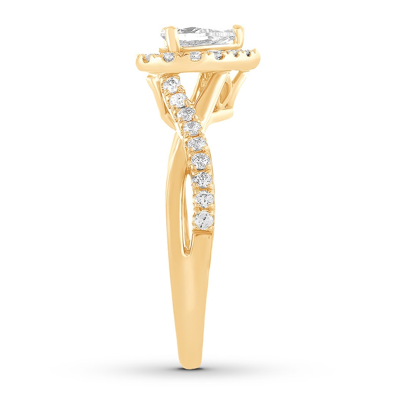 Diamond Engagement Ring 7/8 carat tw Pear-Shaped 14K Gold