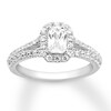Thumbnail Image 0 of Diamond Engagement Ring 1-1/6 ct tw Emerald-cut 14K White Gold
