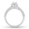 Thumbnail Image 1 of Diamond Engagement Ring 1-1/6 ct tw Emerald-cut 14K White Gold
