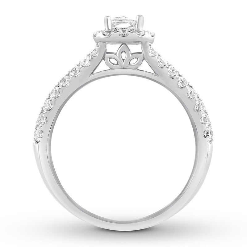 Diamond Engagement Ring 1-1/6 ct tw Emerald-cut 14K White Gold
