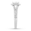 Thumbnail Image 2 of Diamond Engagement Ring 1-1/6 ct tw Emerald-cut 14K White Gold