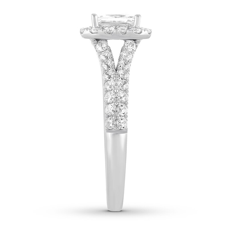 Diamond Engagement Ring 1-1/6 ct tw Emerald-cut 14K White Gold