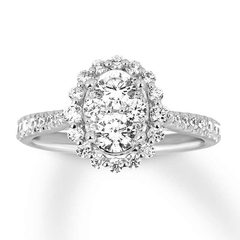 Diamond Engagement Ring 1 ct tw Round-cut 14K White Gold