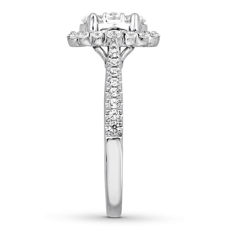 Main Image 3 of Diamond Engagement Ring 1 ct tw Round-cut 14K White Gold