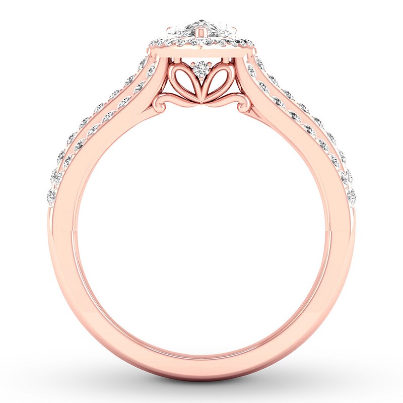 Diamond Engagement Ring 7/8 ct tw Pear-shaped 14K Rose Gold