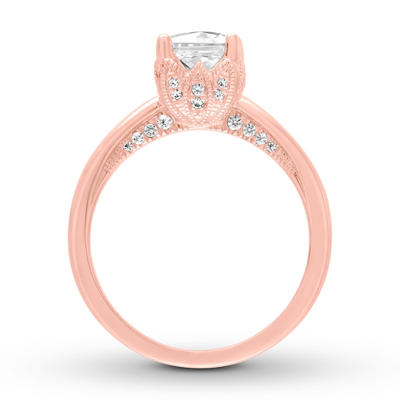 Diamond Engagement Ring 1 carat tw Princess-cut 14K Rose Gold