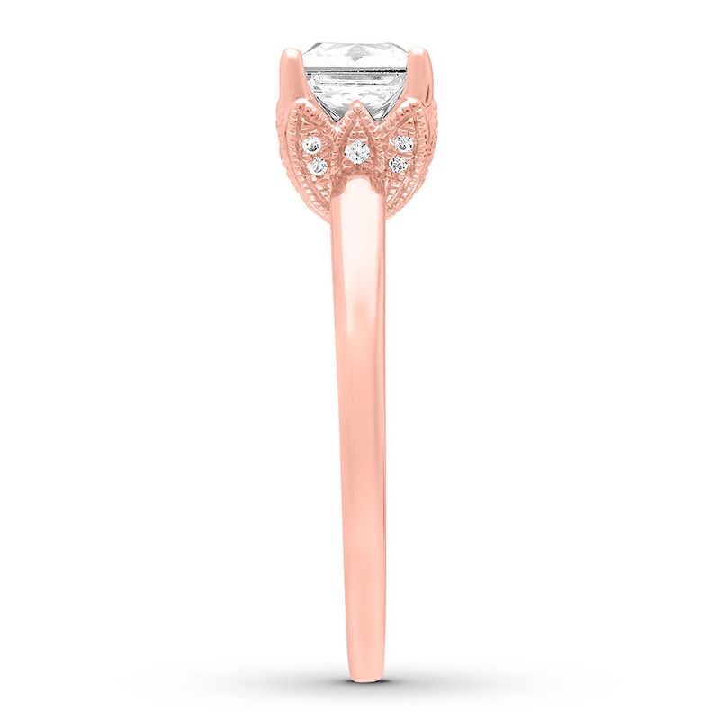 Diamond Engagement Ring 1 carat tw Princess-cut 14K Rose Gold
