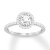 Thumbnail Image 0 of Certified Diamond Ring 1-1/3 ct tw Round-cut 18K White Gold