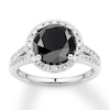 Thumbnail Image 0 of Black Diamond Engagement Ring 4-1/3 ct tw 14K White Gold