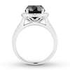 Thumbnail Image 1 of Black Diamond Engagement Ring 4-1/3 ct tw 14K White Gold