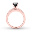 Thumbnail Image 2 of Black Diamond Engagement Ring 1-1/3 ct tw 14K Rose Gold