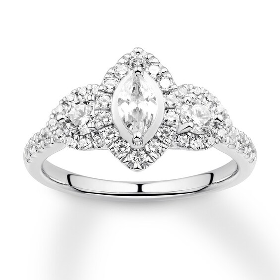 Diamond Engagement Ring 1 Ct Tw Marquise Round 14k Gold Jared
