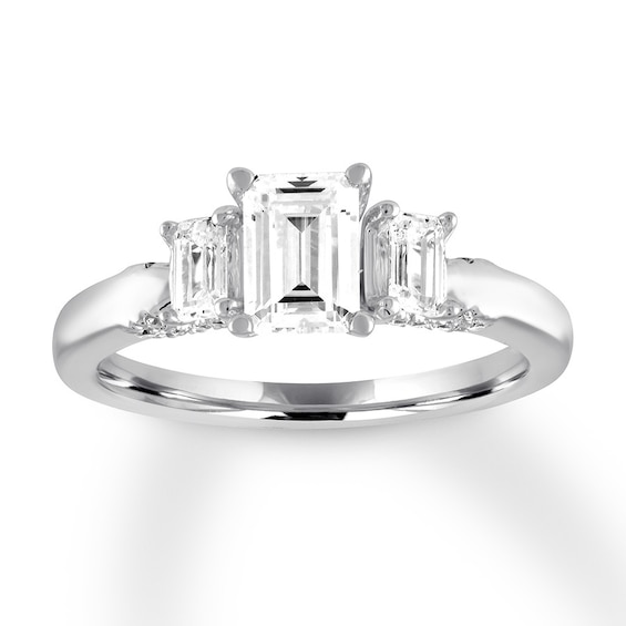 Diamond Engagement Ring 1-5/8 ct tw Emerald-cut 14K White Gold | Jared