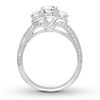 Thumbnail Image 1 of Diamond 3-Stone Ring 1-5/8 ct tw Oval-cut 14K White Gold